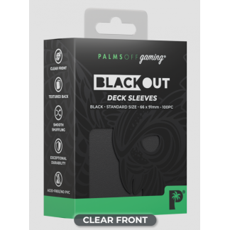 Palms Off Gaming - BLACKout Deck Sleeves - Standard - 100pc - BLACK