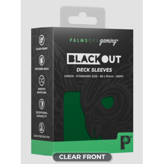 Palms Off Gaming - BLACKout Deck Sleeves - Standard - 100pc - GREEN