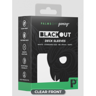 Palms Off Gaming - BLACKout Deck Sleeves - Standard - 100pc - WHITE